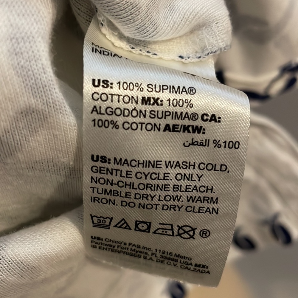 Chicos boatneck blue and white top - Picture 7 of 7